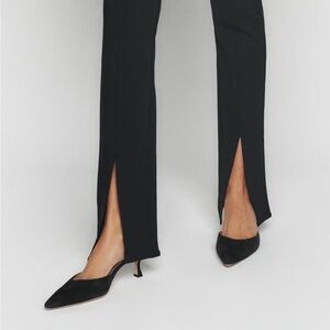 High rise split flare pants